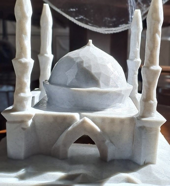 Athanclock — handcrafted mosque-shaped prayer time clock with OLED display